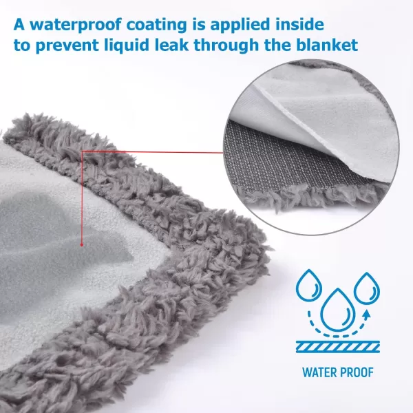 Kritter Planet Waterproof Blanket for Dogs Pee Proof Sherpa Fleece Reversible Cover for Couch or Bed Liquid Proof Furniture Protector for Small Medium Large Size Animals50x30 GreyCharcoal Grey