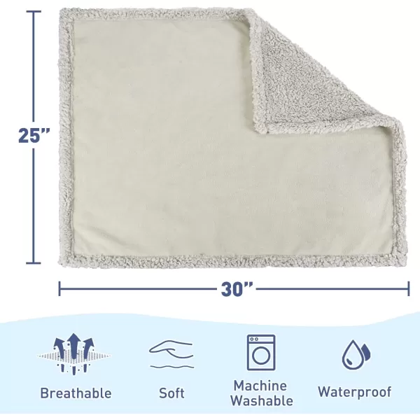 Kritter Planet Waterproof Blanket for Dogs Pee Proof Sherpa Fleece Reversible Cover for Couch or Bed Liquid Proof Furniture Protector for Small Medium Large Size Animals30x25 CamelTaupe