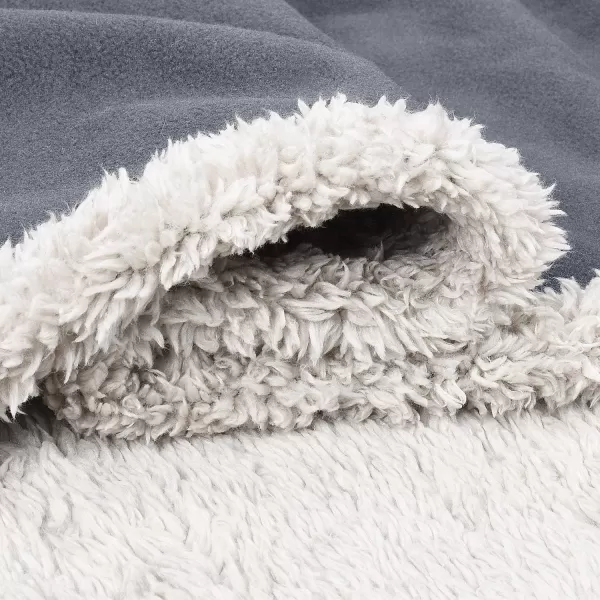 Kritter Planet Waterproof Blanket for Dogs Pee Proof Sherpa Fleece Reversible Cover for Couch or Bed Liquid Proof Furniture Protector for Small Medium Large Size Animals90x80 GrayTaupe