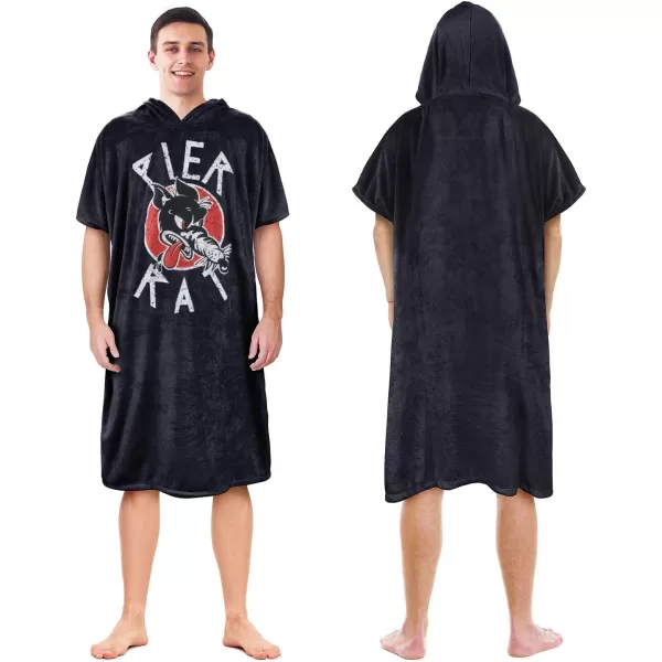 PIER RAT HUNTINGTON BEACH CA Surf Poncho TowelMicrofiber Water Absorbent Wetsuit Changing Robe After Surfing Swimming BathingSandProofQuick DryingBlack