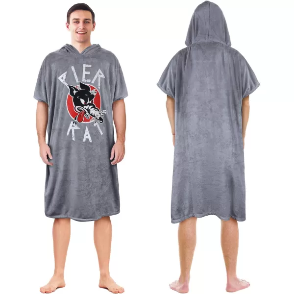 PIER RAT HUNTINGTON BEACH CA Surf Poncho TowelMicrofiber Water Absorbent Wetsuit Changing Robe After Surfing Swimming BathingSandProofQuick DryingGray