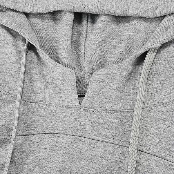 Womens Hoodie Sweatshirt Dress Casual Pullover Sweater with Kangaroo Pocket One SizeGray