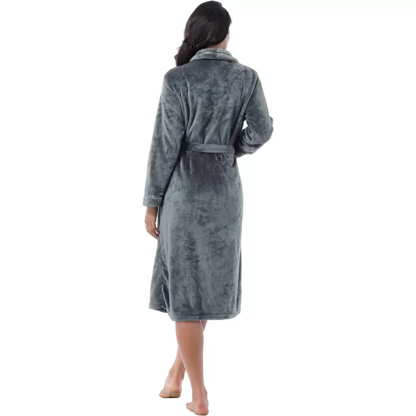 Womens Plush Fleece Long Bathrobe Soft Cozy Spa Hotel Sleep Robe KimonoWomens Plush Fleece Long Bathrobe Soft Cozy Spa Hotel Sleep Robe Kimono