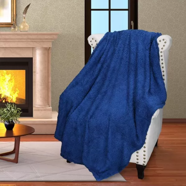 Catalonia Camo Sherpa Throw Blanket Fuzzy Snuggle Blanket for Camping Traveling Couch Bed Super Soft Light Weight Reversible All Season Use 50x60 inchesBlue