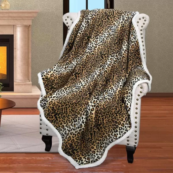 Catalonia Cheetah Sherpa Fleece Blanket for Bed Super Soft Plush Sofa Couch Throw Blanket TV Bed Blanket Comfy Cozy Fluffy Warm Comforter Caring Gift 60x80 inch50x60 inches Cheetah