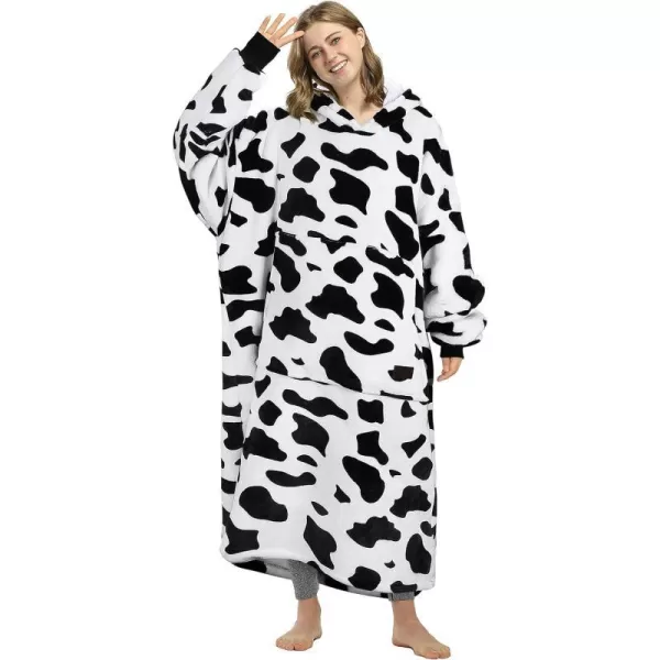 Catalonia Full Body Blanket Hoodie Sweatshirt Extra Long Lounging PulloverDalmatianextra Long