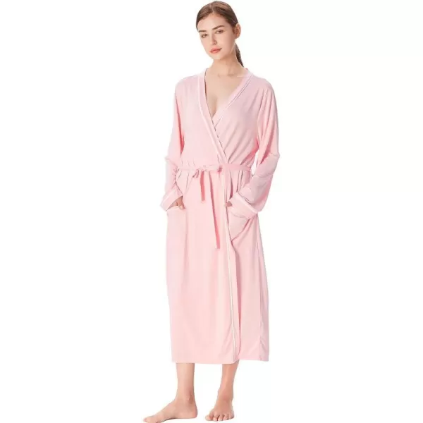 Catalonia Lightweight Womens Robes Ladies Bathrobe Silky Soft Long Summer KimonoPink