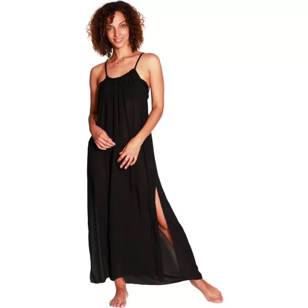 Catalonia Womens Summer Maxi Dress Beach Chiffon Sundress Swimwear Bathing Suit Cover UpBlack