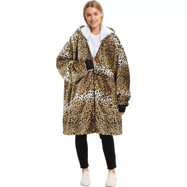 Catalonia Zip Up Blanket Hoodie Sweatshirt Oversized Sherpa Pullover Jacket Coat for Men Women Comfortable Gift for Her PurpleOne Size Cheetah