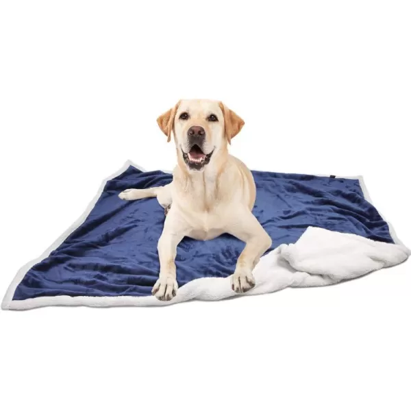 Kritter Planet Large Dog Blanket Super Soft Fluffy Sherpa Fleece Dog Couch Blankets and Throws for Large Medium Small Dogs Puppy Doggy Pet Cats 50x60 inchesBlue