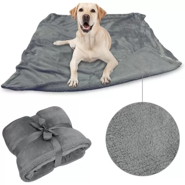 Kritter Planet Large Dog Blanket Super Soft Fluffy Sherpa Fleece Dog Couch Blankets and Throws for Large Medium Small Dogs Puppy Doggy Pet Cats 50x60 inchesDark Grey