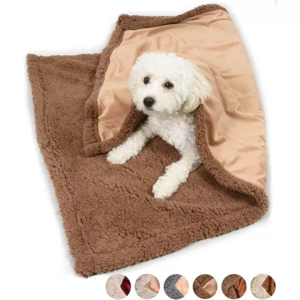 Kritter Planet Puppy Blanket Super Soft Sherpa Dog Blankets and Throws Cat Fleece Sleeping Mat for Pet Small Animals 45x30 LatteLatteampbrown