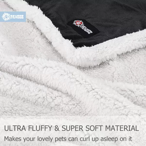 Puppy Blanket Super Soft Sherpa Dog Blankets and Throws Cat Fleece Sleeping Mat for Pet Small Animals 45x30 LatteBlack