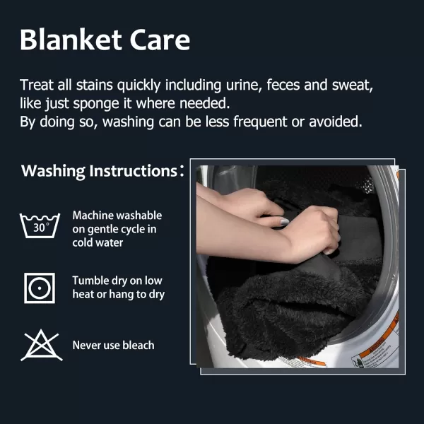 Kritter Planet Waterproof Dog Blanket Reversible Pee Proof Couch Cover for Pets Furniture Protector for Sofa Bed Washable Hair Resistant Stain ProofBlackBlack