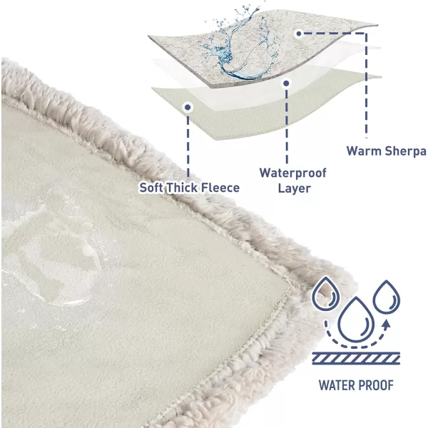 Kritter Planet Waterproof Dog Blanket Reversible Pee Proof Couch Cover for Pets Furniture Protector for Sofa Bed Washable Hair Resistant Stain ProofCamelTaupe