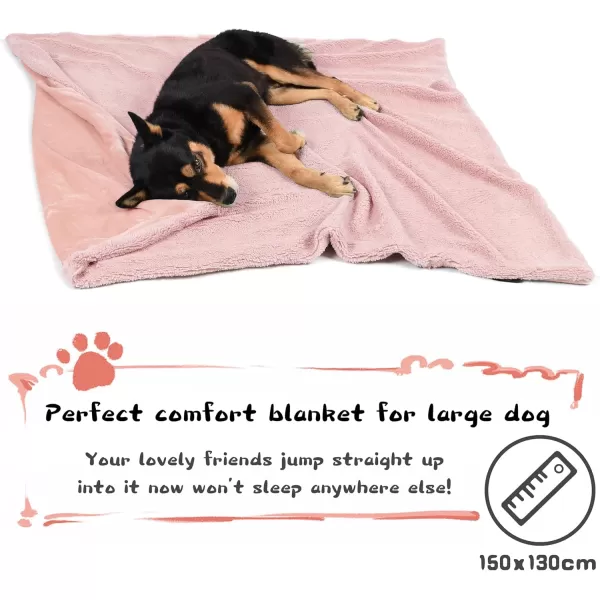 Large Dog Blanket Super Soft Fluffy Sherpa Fleece Dog Couch Blankets and Throws for Large Medium Small Dogs Puppy Doggy Pet Cats 50x60 inchesPink