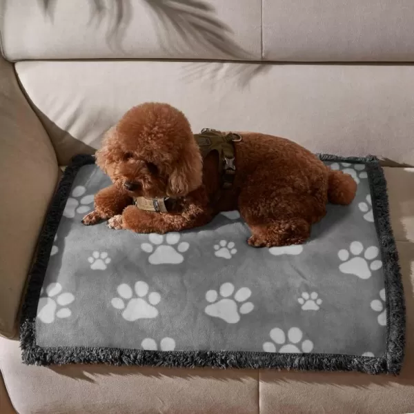 Kritter Planet Waterproof Dog Blanket Reversible Pee Proof Couch Cover for Pets Furniture Protector for Sofa Bed Washable Hair Resistant Stain ProofPaw Print