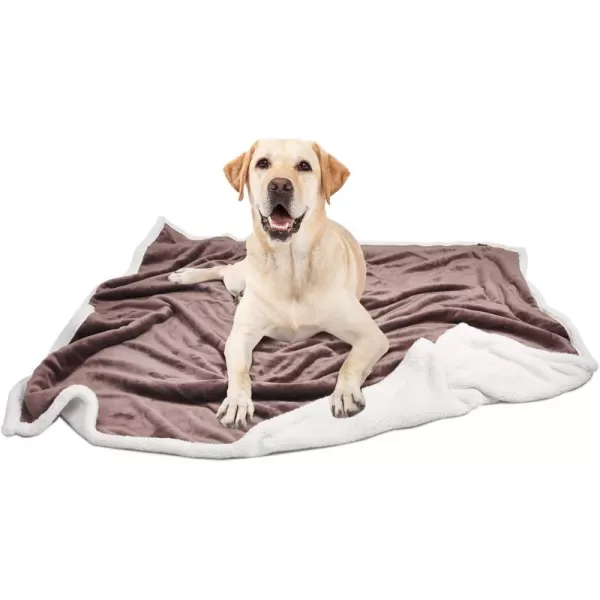 Large Dog Blanket Super Soft Fluffy Sherpa Fleece Dog Couch Blankets and Throws for Large Medium Small Dogs Puppy Doggy Pet Cats 50x60 inchesBrown  White