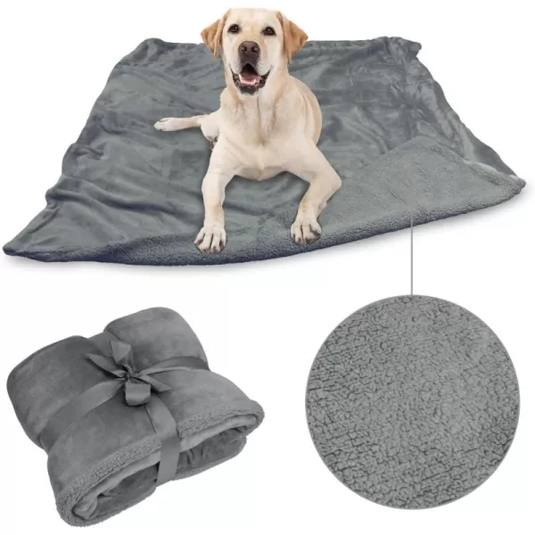 Large Dog Blanket Super Soft Fluffy Sherpa Fleece Dog Couch Blankets and Throws for Large Medium Small Dogs Puppy Doggy Pet Cats 50x60 inchesDark Grey