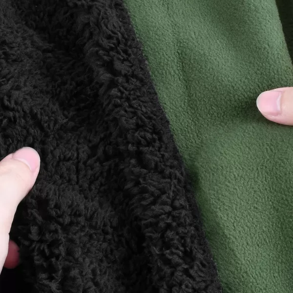 Catalonia Waterproof Bed Blanket Pee Proof Couch Sofa Bed Protector Cover for Baby Super Cozy Warm Sherpa Lining Throws and Blankets for Boating Camping Extra Large 80x90Green  Black