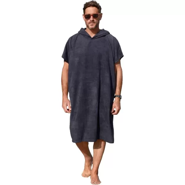 Catalonia Surf Poncho Changing Towel Robe for Adults Men Women Water Absorbent Wetsuit Change Poncho for Surfing SwimmingBlack