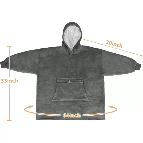 imageCatalonia Blanket Hoodie for Kids Oversized Wearable Sherpa Sweatshirt Pullover for Teens Youth Gift IdeaGray