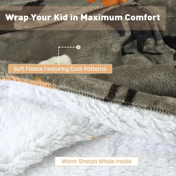 imageCatalonia Blanket Hoodie for Kids Oversized Wearable Sherpa Sweatshirt Pullover for Teens Youth Gift IdeaHorse Kids