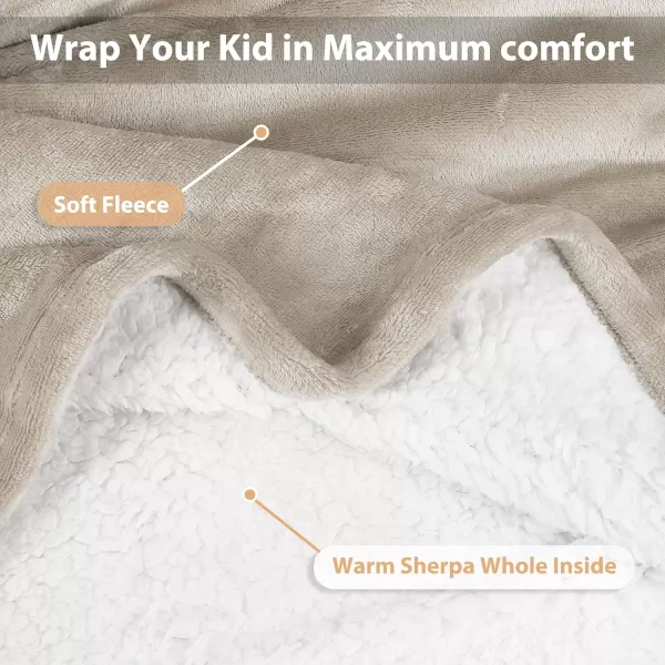 imageCatalonia Blanket Hoodie for Kids Oversized Wearable Sherpa Sweatshirt Pullover for Teens Youth Gift IdeaLatte