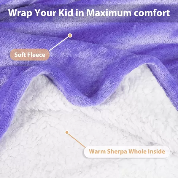 imageCatalonia Blanket Hoodie for Kids Oversized Wearable Sherpa Sweatshirt Pullover for Teens Youth Gift IdeaOmbre Grey