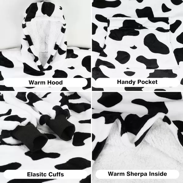 imageCatalonia Blanket Hoodie for Kids Oversized Wearable Sherpa Sweatshirt Pullover for Teens Youth Gift IdeaWhite   Black