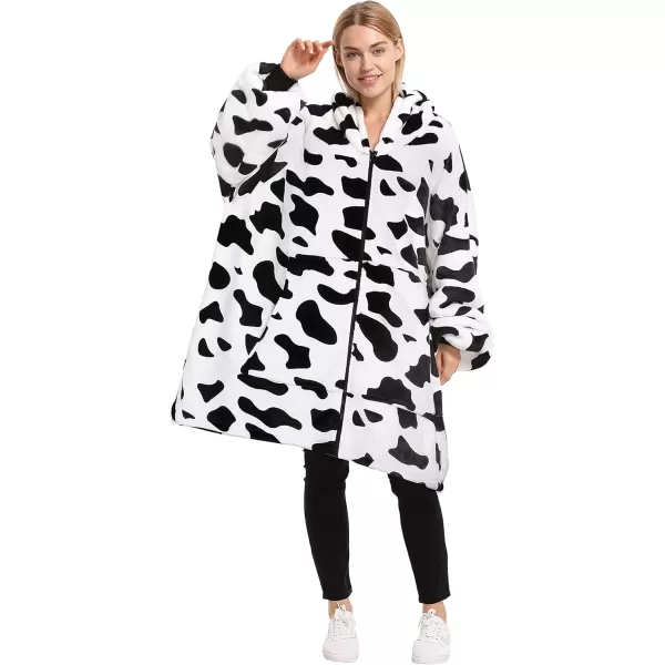 imageCatalonia Zip Up Blanket Hoodie Sweatshirt Oversized Sherpa Pullover Jacket Coat for Men Women Comfortable Gift for HerDalmatian
