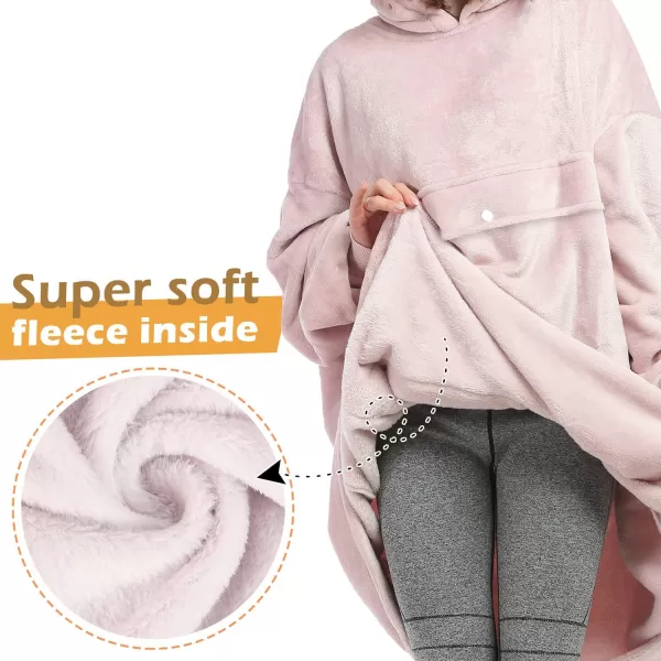 imageCatalonia Oversized Blanket Hoodie Sweatshirt Fleece Pullover with Large Front Pocket for Adults Men WomenPink  Fleece