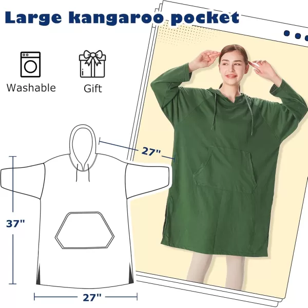 imageCatalonia Womens Hoodie Sweatshirt Dress Casual  Sleeves Pullover Sweater with Kangaroo Pocket One Size Green St Patrick GiftGreen