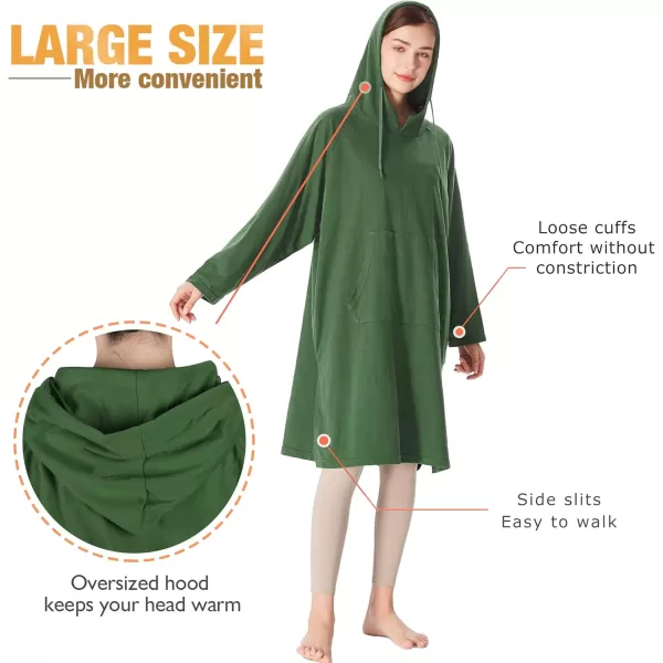 imageCatalonia Womens Hoodie Sweatshirt Dress Casual  Sleeves Pullover Sweater with Kangaroo Pocket One Size Green St Patrick GiftGreen