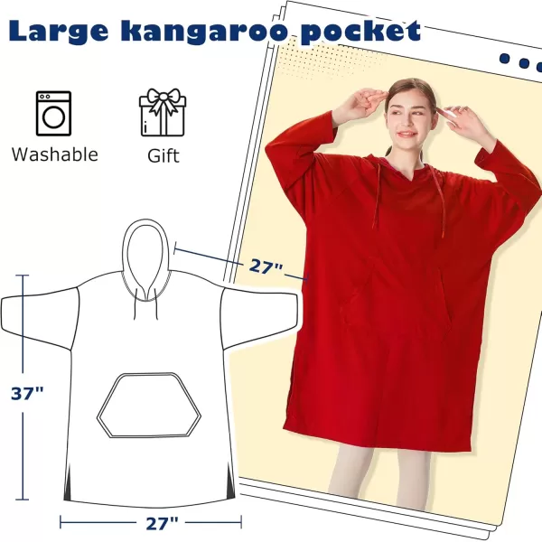 imageCatalonia Womens Hoodie Sweatshirt Dress Casual  Sleeves Pullover Sweater with Kangaroo Pocket One Size Green St Patrick GiftRed