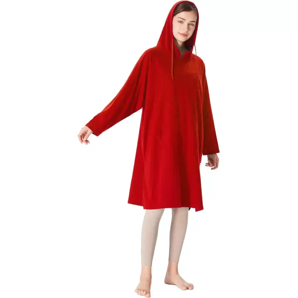 imageCatalonia Womens Hoodie Sweatshirt Dress Casual  Sleeves Pullover Sweater with Kangaroo Pocket One Size Green St Patrick GiftRed