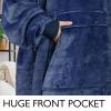 imageCatalonia Oversized Blanket Hoodie Sweatshirt Wearable Sherpa Lounging Pullover for Adults Women MenNavy Blueextra Long