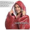 imageCatalonia Oversized Blanket Hoodie Sweatshirt Wearable Sherpa Lounging Pullover for Adults Women MenWineextra Long