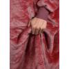 imageCatalonia Oversized Blanket Hoodie Sweatshirt Wearable Sherpa Lounging Pullover for Adults Women MenWineextra Long