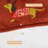 imageCatalonia Oversized Blanket Hoodie Sweatshirt Wearable Sherpa Lounging Pullover for Adults Women MenXmas Dachshund Wine