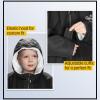imageCatalonia Kids Waterproof Swim Parka with Hood Windproof Fleece Swim Jacket Warm Winter Swim Coat Perfect for Beach PoolBlack