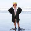 imageCatalonia Kids Waterproof Swim Parka with Hood Windproof Fleece Swim Jacket Warm Winter Swim Coat Perfect for Beach PoolBlack