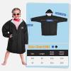 imageCatalonia Kids Waterproof Swim Parka with Hood Windproof Fleece Swim Jacket Warm Winter Swim Coat Perfect for Beach PoolBlack