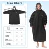 imageCatalonia Swim Parka for Men Women Oversized Waterproof Surf Coat Warm Sherpa Lined Swimmer JacketBlack
