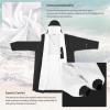 imageCatalonia Swim Parka for Men Women Oversized Waterproof Surf Coat Warm Sherpa Lined Swimmer JacketBlack