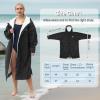imageCatalonia Swim Parka for Women Men Lightweight Surf Swim Jacket Oversized Waterproof Warm Swim Coat Changing Poncho RobeBlack