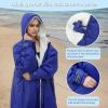 imageCatalonia Swim Parka for Women Men Lightweight Surf Swim Jacket Oversized Waterproof Warm Swim Coat Changing Poncho RobeBlue
