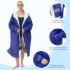 imageCatalonia Swim Parka for Women Men Lightweight Surf Swim Jacket Oversized Waterproof Warm Swim Coat Changing Poncho RobeBlue