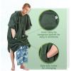 imageCatalonia Hooded Surf Poncho Changing Towel Robe with Pocket Quick Dry Swim Pool Towel for Adults Men Women Summer Beach Poncho Robe for Surfing Swimming Camping Army GreenArmy Green