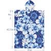 imageCatalonia Surf Poncho Changing Towel Robe  QuickDry Microfiber Hooded Beach Cover Up Summer Wetsuit Change RobePlum Blossom